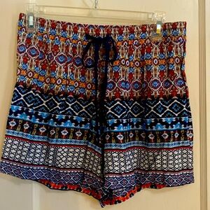 Boho multi colored shorts
